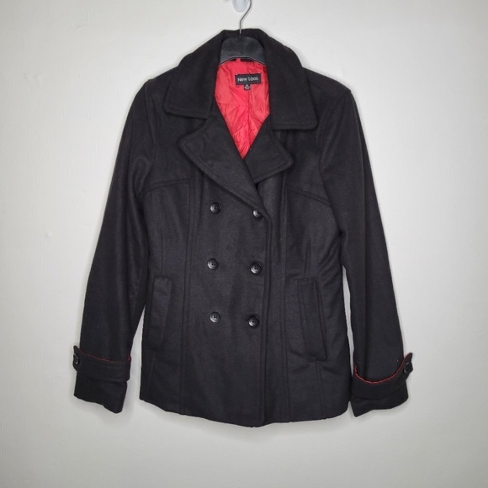New Look Wool Double Breasted Peacoat